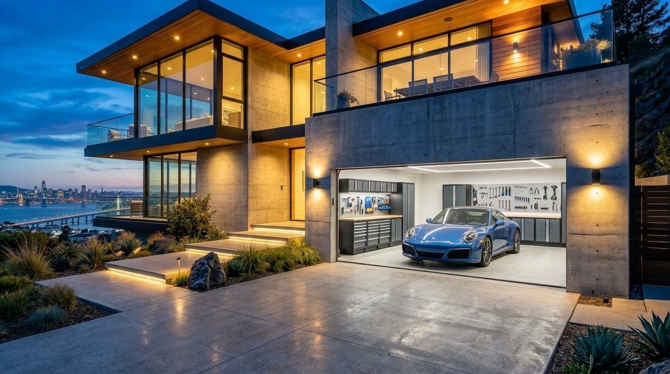 Phillipson Garage Door Repairs Garage Door Gliding Open Revealing Warm Illuminated Interior